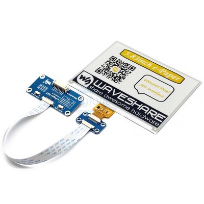 Màn Hình LCD E-Ink 600x448 5.83inch Vàng Đen Trắng Giao Tiếp SPI, SKU: 14732