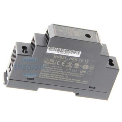 HDR-15-15 Nguồn Mean Well Gắn Ray 15V 1A