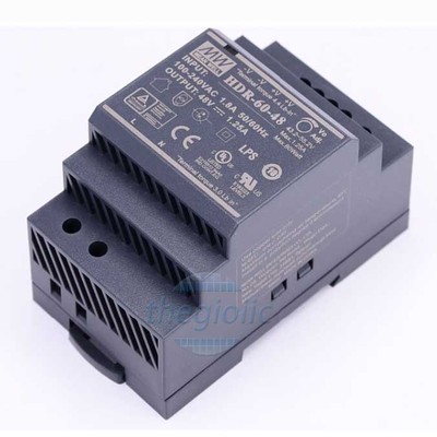 HDR-60-48 Nguồn Mean Well Gắn Ray 48V 1.25A