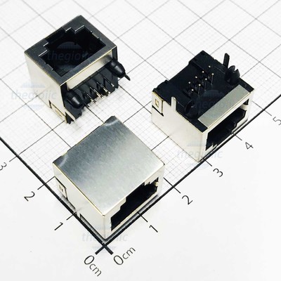 Cổng RJ45 Cái 8P8C 8 Chân Không LED 15.7x16.2mm
