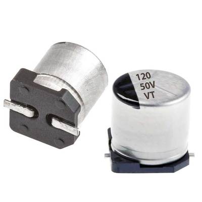 Tụ Nhôm SMD 120uF 50V 10x10.5mm