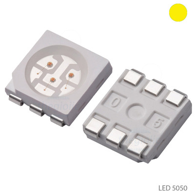 LED Vàng 5050 Dán SMD Trong Suốt