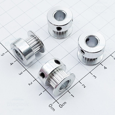 GT2 Bánh Răng 20 Răng, Bước 2mm, Trục 8mm, Rãnh Dây Đai 7mm