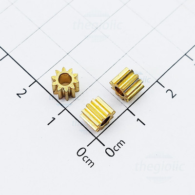 BR-10-05 Bánh Răng 10 Răng, Bước 0.5mm, Trục 3mm, Rãnh Dây Đai 5mm