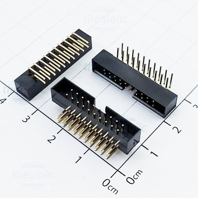 Cổng DC3 20 Chân 2 Hàng 2.0mm Chân Cong