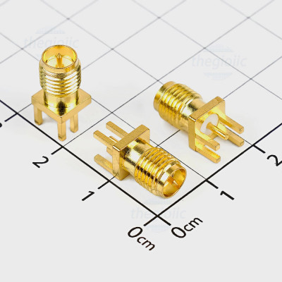 SMA-KE-13.5 Đầu RF SMA Đực Dài 13.5mm Chân Thẳng Hàn PCB