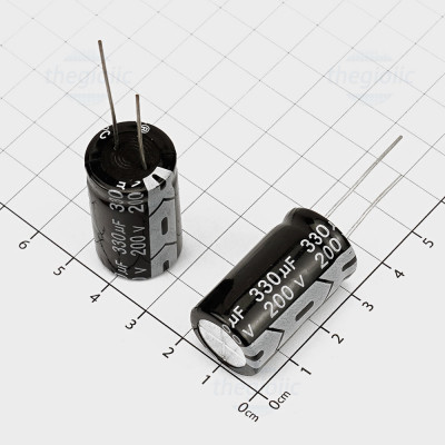 Tụ Hoá 330uF 200V 18x35mm Xuyên Lỗ