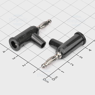 Đầu Banana Đực 4mm Chữ T 10A Màu Đen