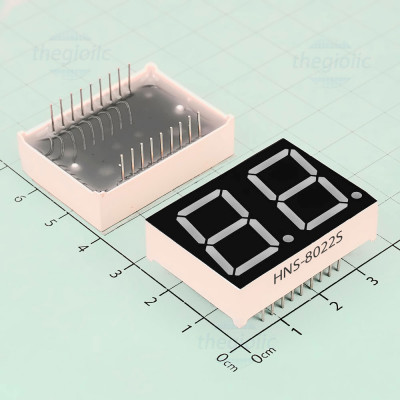 HSN-8022S LED 7 Đoạn 2 Số Màu Đỏ 0.8inch Dương Chung
