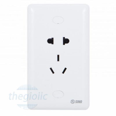Ổ Cắm 2 Chấu Và 1 Ổ 3 Chấu Kiểu Úc Sino S198/10US