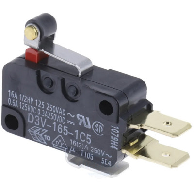 D3V-165-1C5 Công Tắc Hành Trình Omron 250VAC 16A SPDT-NO/NC