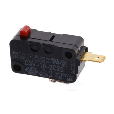 D3V-16-2C25 Công Tắc Hành Trình Omron 250VAC 16A SPST-NC