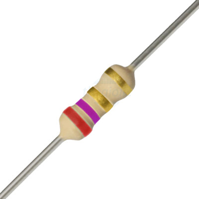 Điện Trở 2.7 Ohm 1/4W 5% 4 Vòng Màu