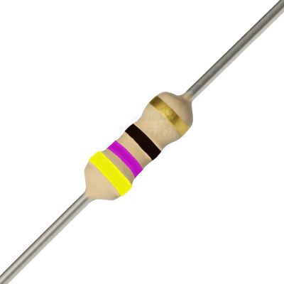 Điện Trở 47 Ohm 1/4W 5% 4 Vòng Màu