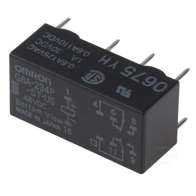 G6A-234P-ST-US-48VDC Rơ Le 48VDC 2A DPDT 8 Chân