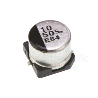 Tụ Nhôm SMD 10uF 50V 6.3x5.4mm Panasonic EEE1HA100SP