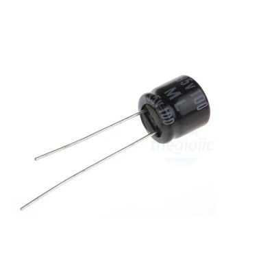 Tụ Hoá 100uF 35VDC 8x7.5mm Xuyên Lỗ Rubycon 35ML100MEFC8X7.5