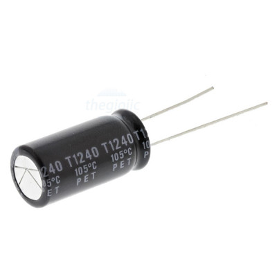 Tụ Hoá 820uF 25VDC 10x20mm Xuyên Lỗ Rubycon  25ZLH820MEFC10X20