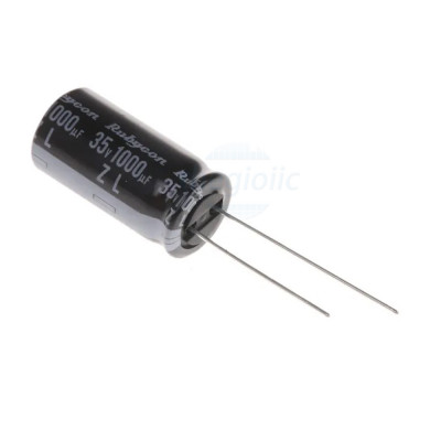 Tụ Hoá 1000uF 35VDC 12.5x25mm Xuyên Lỗ Rubycon 35ZL1000MEFC12.5X25