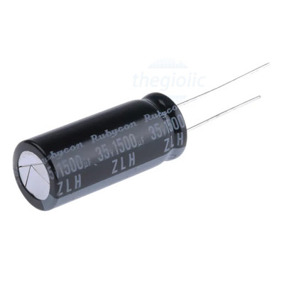 Tụ Hoá 1500uF 35VDC 12.5x30mm Xuyên Lỗ Rubycon 35ZLH1500MEFC12.5X30