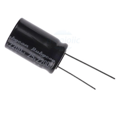 Tụ Hoá 2200uF 25VDC 16x25mm Xuyên Lỗ Rubycon 25YXF2200M16X25