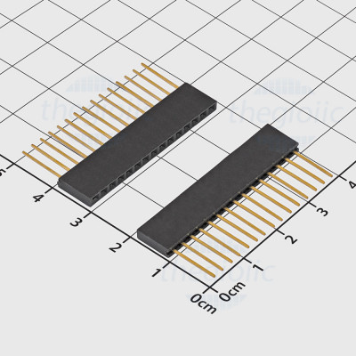 Hàng Rào Cái Đơn 2.54mm 15 Chân 1 Hàng Cao 19.5mm Xuyên Lỗ