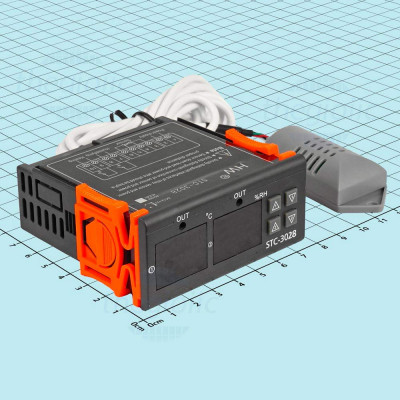 STC-3028 Bộ Điều Khiển Nhiệt Độ Độ Ẩm 12VDC, -20~80°C, 0~100% RH
