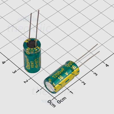 Tụ Hóa 1200uF 16V 10x20mm Xuyên Lỗ