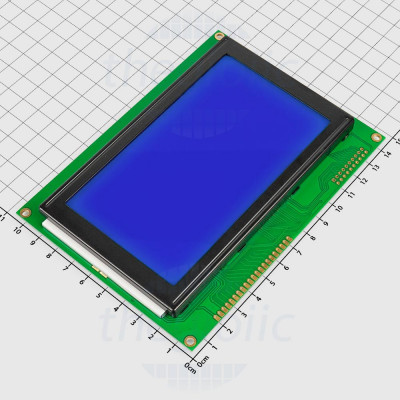 T6963C Màn Hình LCD 240x128 Nền Xanh Dương Chữ Trắng 5VDC V3