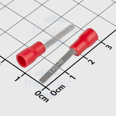 DBV1.25-18 Đầu Cos Pin Dẹp 19A Cỡ Dây 22-16AWG Màu Đỏ