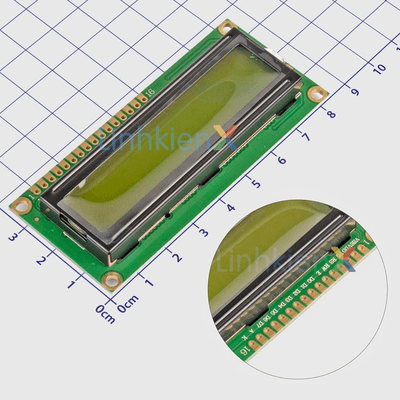 Màn Hình LCD 1602 Nền Vàng Xanh Chữ Đen 3.3VDC
