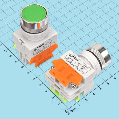 LAY37-11BN Nút Nhấn Nhả Màu Xanh Lá 440V 10A