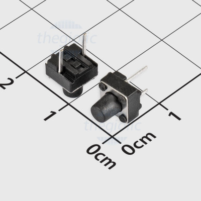 Nút Nhấn 6x6mm Cao 7mm 2 Chân Xuyên Lỗ