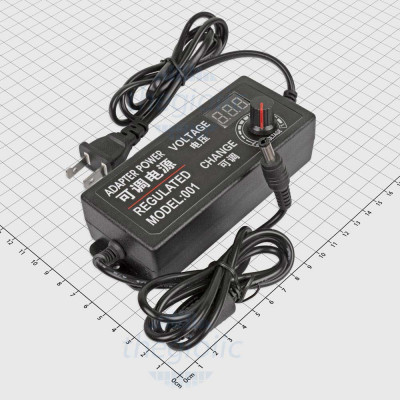 Nguồn Adapter Điều Chỉnh Điện Áp 9~24V 3A Dài 2m Có LED Hiển Thị