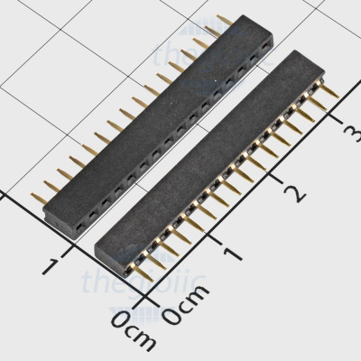 Hàng Rào Cái Đơn 2.0mm 16 Chân 1 Hàng Cao 4.3mm Xuyên Lỗ