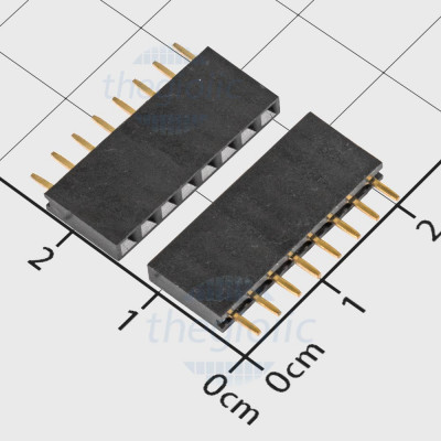 Hàng Rào Cái Đơn 2.54mm 8 Chân 1 Hàng Cao 11.8mm Xuyên Lỗ