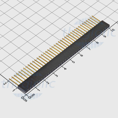 Hàng Rào Cái Đơn 2.54mm 40 Chân 1 Hàng Cao 19.5mm Xuyên Lỗ