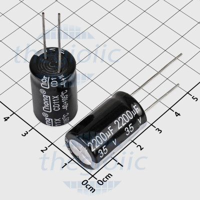 Tụ Hóa 2200uF 35V 16x27mm Xuyên Lỗ