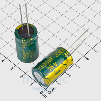 Tụ Hoá 3300uF 35V 16x25mm Xuyên Lỗ