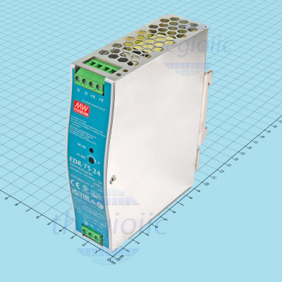 EDR-75-24 Nguồn Mean Well Gắn Ray 24V 3.2A