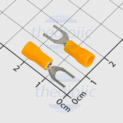 SV1.25-4 Đầu Cos Chữ Y Có Vỏ Dây 22-16AWG Vít M4 Màu Vàng