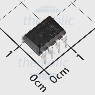 6N136 OPTOISO 5KV TRANS W/BASE 8DIP