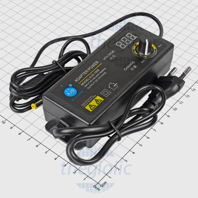 Nguồn Adapter Điều Chỉnh Điện Áp 4~36VDC 1.7A  Đầu DC 5.5x2.5mm Dài 1.2m Có LED Hiển Thị