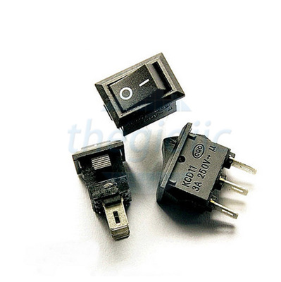 KCD11-3P Công Tắc Bập Bênh ON-OFF Màu Đen 3 Chân 3A